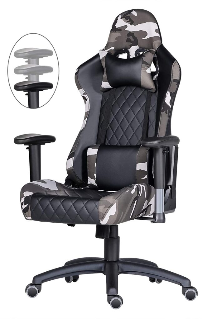 Silla Gaming Espaldar Alto De Camuflaje